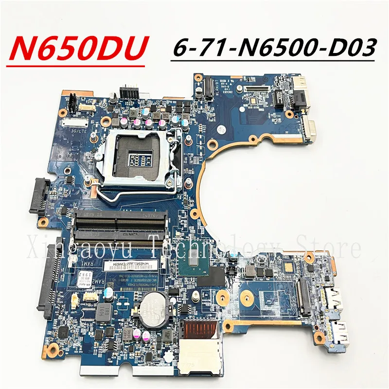 Original FOR Turion FOR clevo N650 N650DU Motherboard 6-77-N650DU00-D03 6-71-N6500-D03 Test Perfect Free Shipping