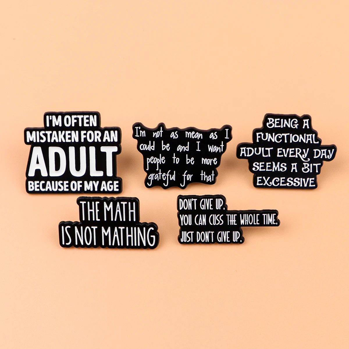 مضحك يقتبس المينا دبابيس بسيطة الإبداعية عبارة دبابيس التلبيب شارة بدبوس على ظهره الملابس والاكسسوارات هدايا مجوهرات الأزياء #2