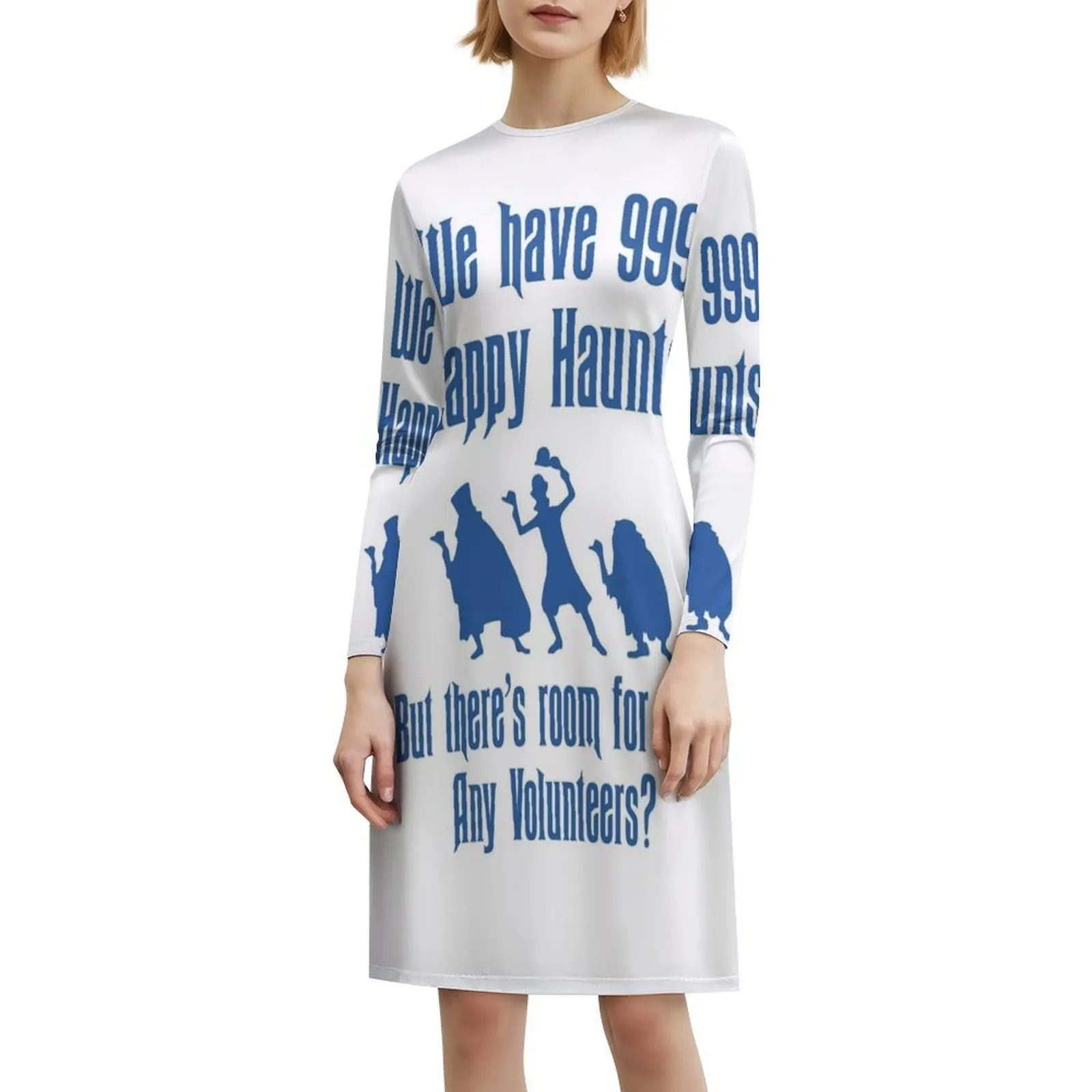 فستان بوهيمي بدون أكمام من Happy Haunts لعام 999، فستان متعدد الطباعة لحفلات العطلات على الشاطئ، قصر مسكون 999 Happy Haunts للسيدات #6