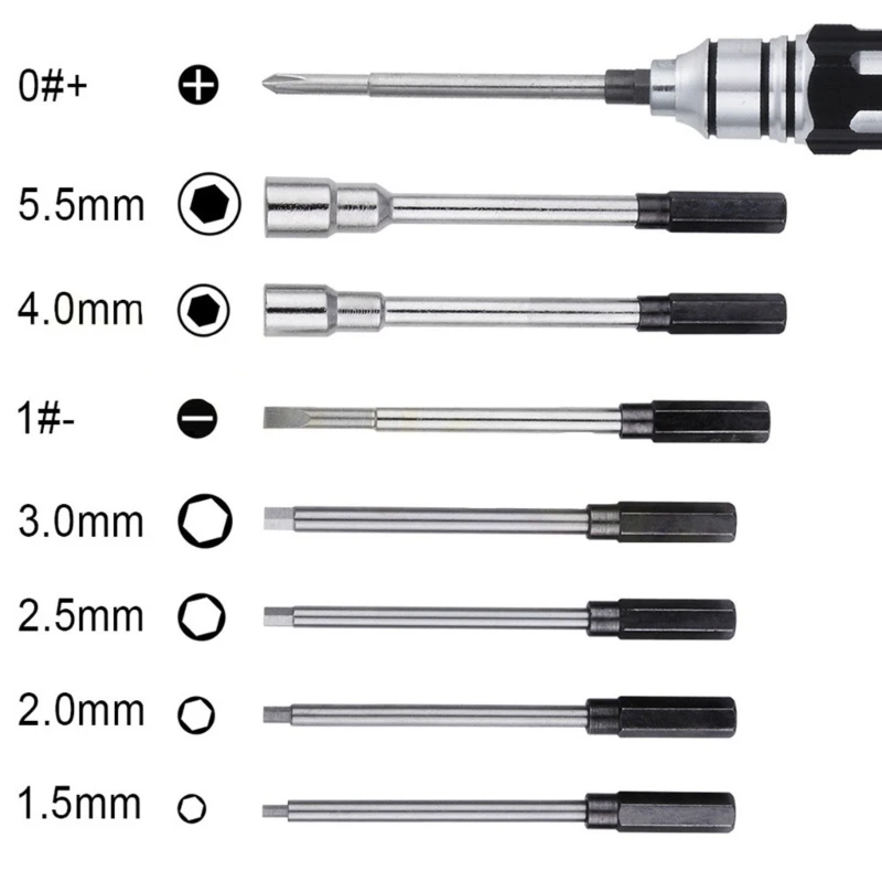 8-in-1-Schraubendreher-Set, RC-Reparatur-Werkzeug-Set für RC-Car-Drohnen, Flugzeug,