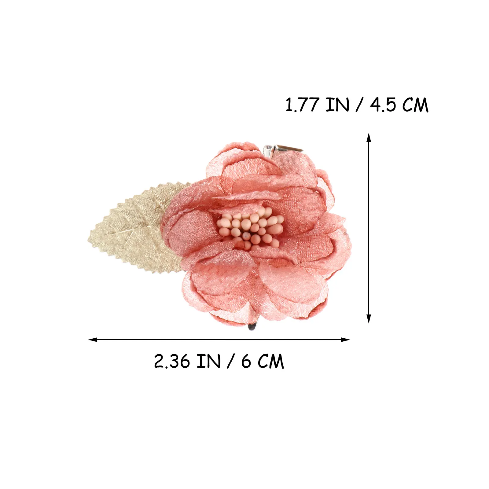 

3 Pcs Metal Children Accessories Clips Kids Pink Ponytail Silk Flower Clamps Hair Hair Clamps Accessories Birthday Gifts