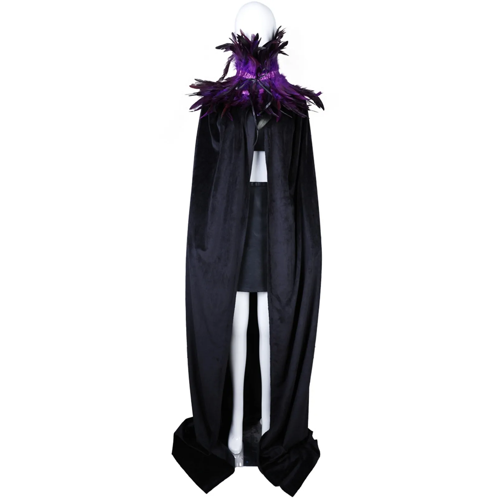 Carnival Shawl Cape Outdoor Performance Prom Cos Party Feather Waistcoat Collar Neck Scarf Cape Party Stage Cosplay Costumes