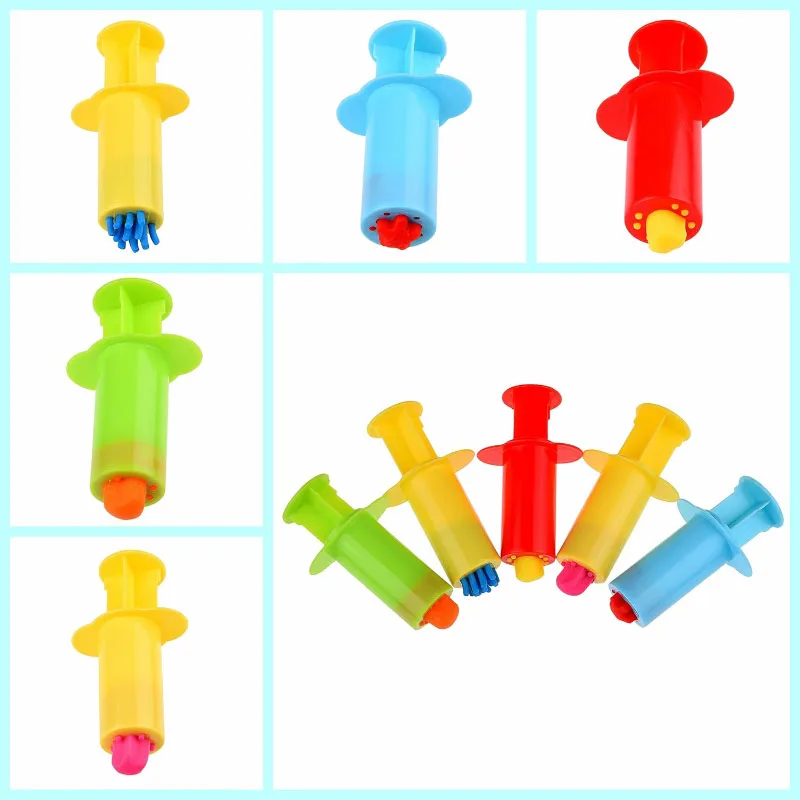 5개/세트 클레이 압출기 세트 DIY 클레이 도구 별 하트 꽃 모양 어린이용 공기 건조 클레이 액세서리 모델링 공예 제작용