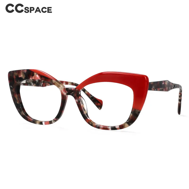 R56960 Women Acetate Frame Reading Glasses Leopard Eyewear Oversized Cat Eye Presbyopia Eyeglasses +100 To+400 Glasses