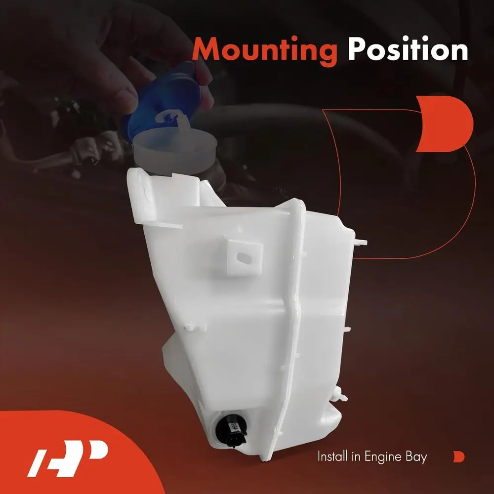 A-Premium Windshield Washer Reservoir Compatible with Select Chevrolet Models - Trailblazer 2021 2022 2023, with (Washer Pump/Ca