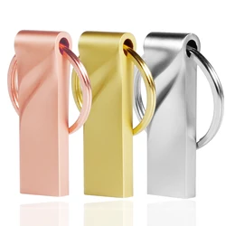 Super Mini Pen Drive 64GB Metal Free Key Ring USB Flash Drive 128MB 32GB Memory Stick By card 64GB 8GB 4GB 16GB 128GB Pendrive