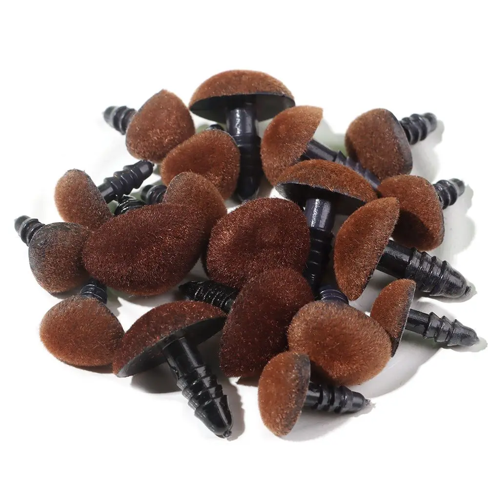 70pcs/set DIY Stuffed Craft Puppet Flocking Triangular Safety Nose with Soft Washer Doll Noses Toys Accessories