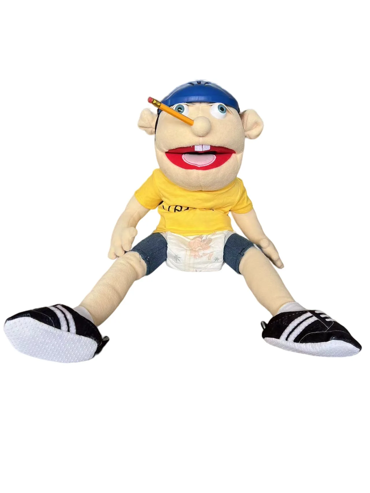 Muñeco de peluche grande de 60cm para niños, marioneta de mano extraíble, suave, espectáculo de conversación, accesorios de fiesta, regalo para niños