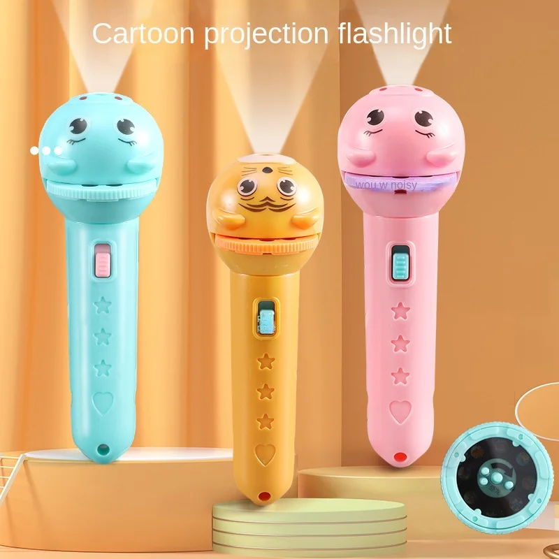 Children\'s Stall Wholesale Early Education Perception Projection Light Flashlight Girl and Boy Luminous Toys Promotional Gifts