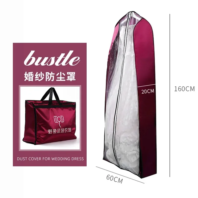 10pcs/160cm Bridal Wedding Dress Robe Dust Cover Travel Coat Suitcase Storage Bag Wardrobe Accessories