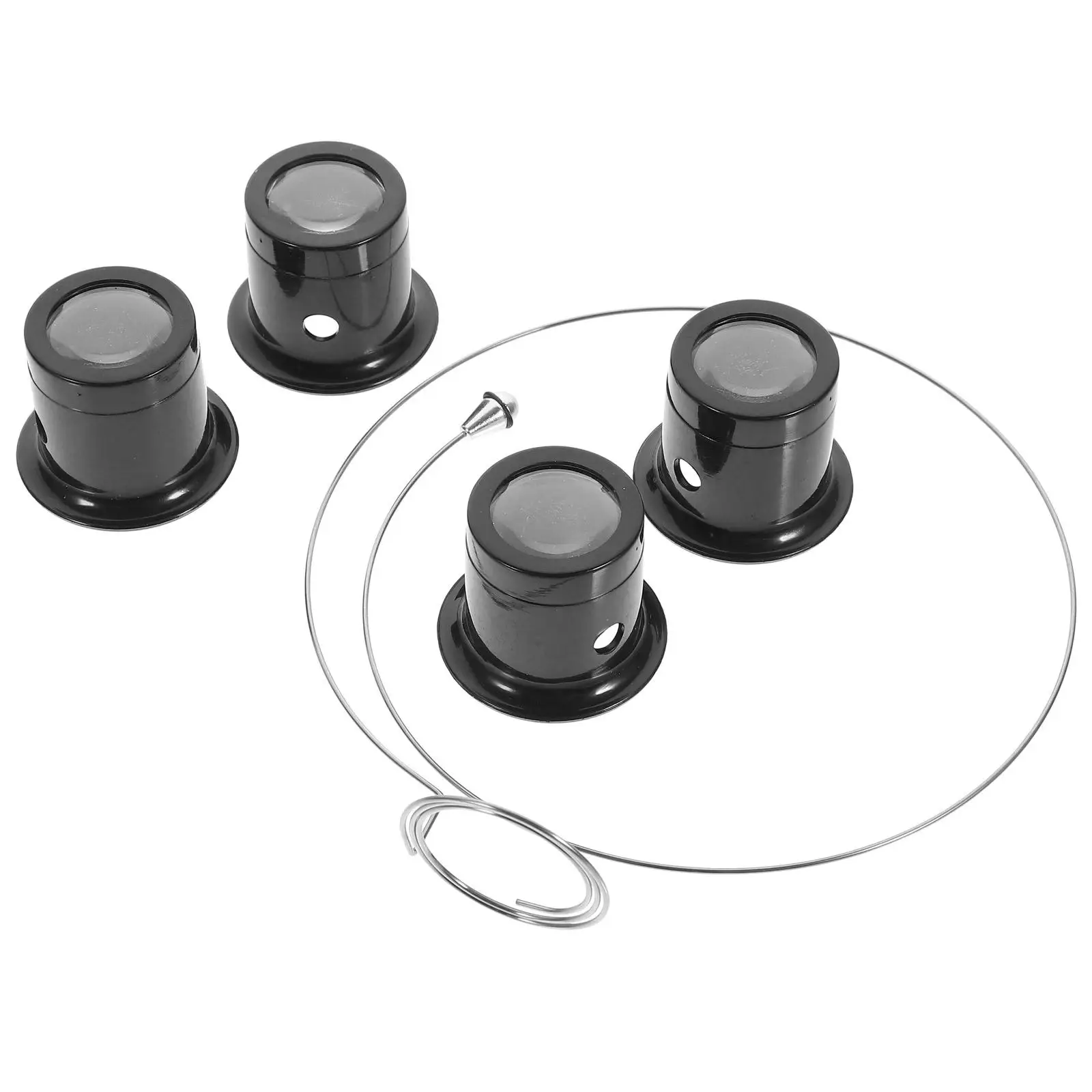 

Glass 4Pcs 10x Watchmakers Repair Tools Steel Frame Jewelry Maintenance Magnifier Kit Repairing Glass