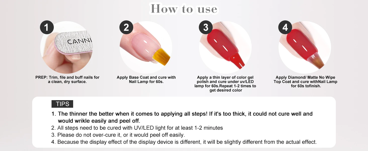 CANNI TPO/HEMA FREE Gel-Nagellack-Set, 24 Farben, 9 ml, nacktes Braun, BaseTop, UV-LED, Soak Off Gel-Nagelkunst-Set, Maniküre, DIY, Salon – Detail 22