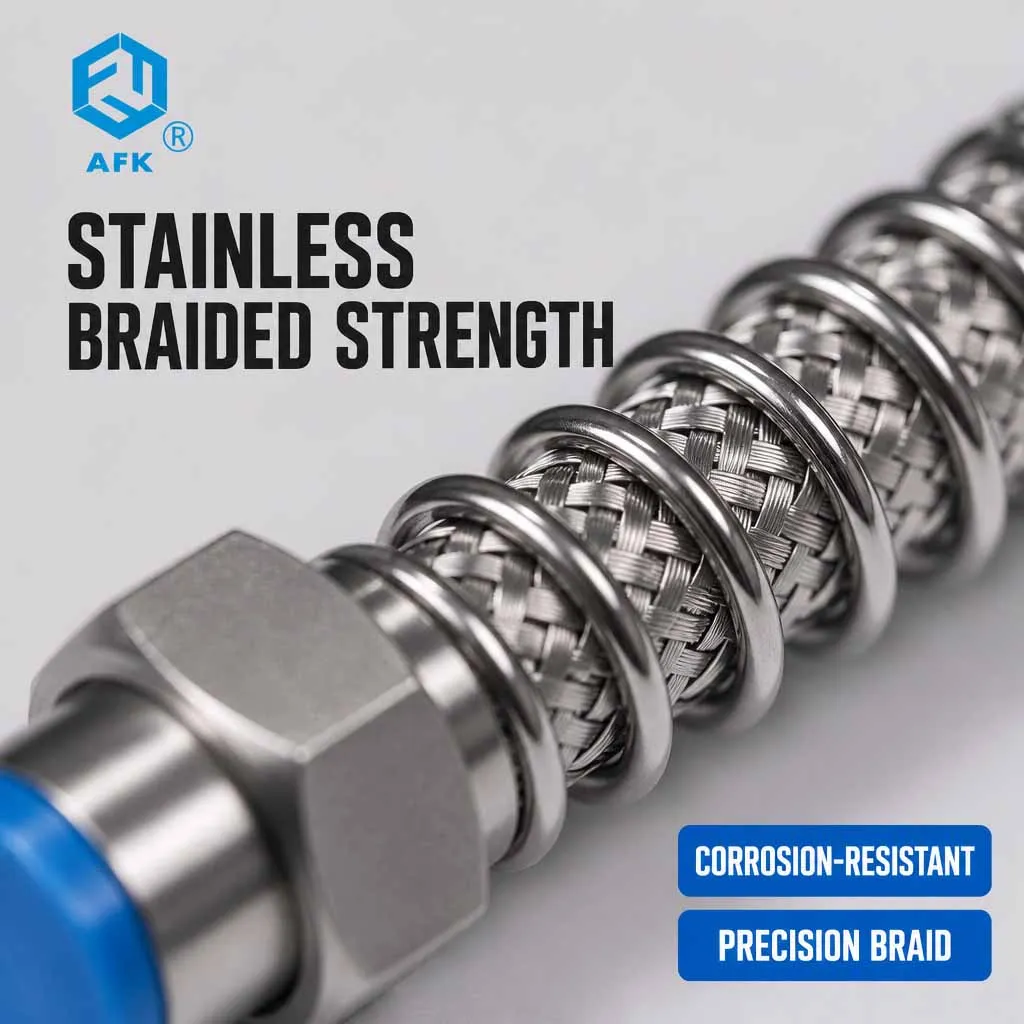 Stainless Steel Flexible Hose 1/4NPT Female Compressor Air Gas High Pressure 150cm/200cm for Gas Pipeline System