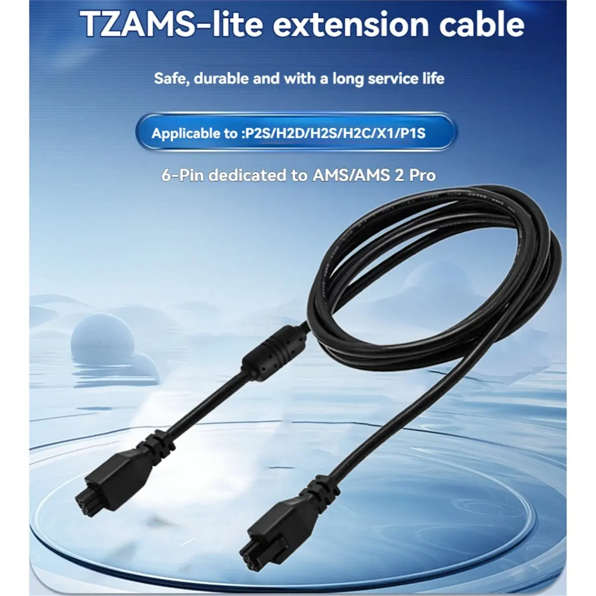 618 Mega Sale For Bambu Lab AMS/AMS 2 Pro/P2S/H2D/H2S/H2C/X1/P1S 6-Pin Extension Cable Accessory Data Cable 2M 3D Printer Parts