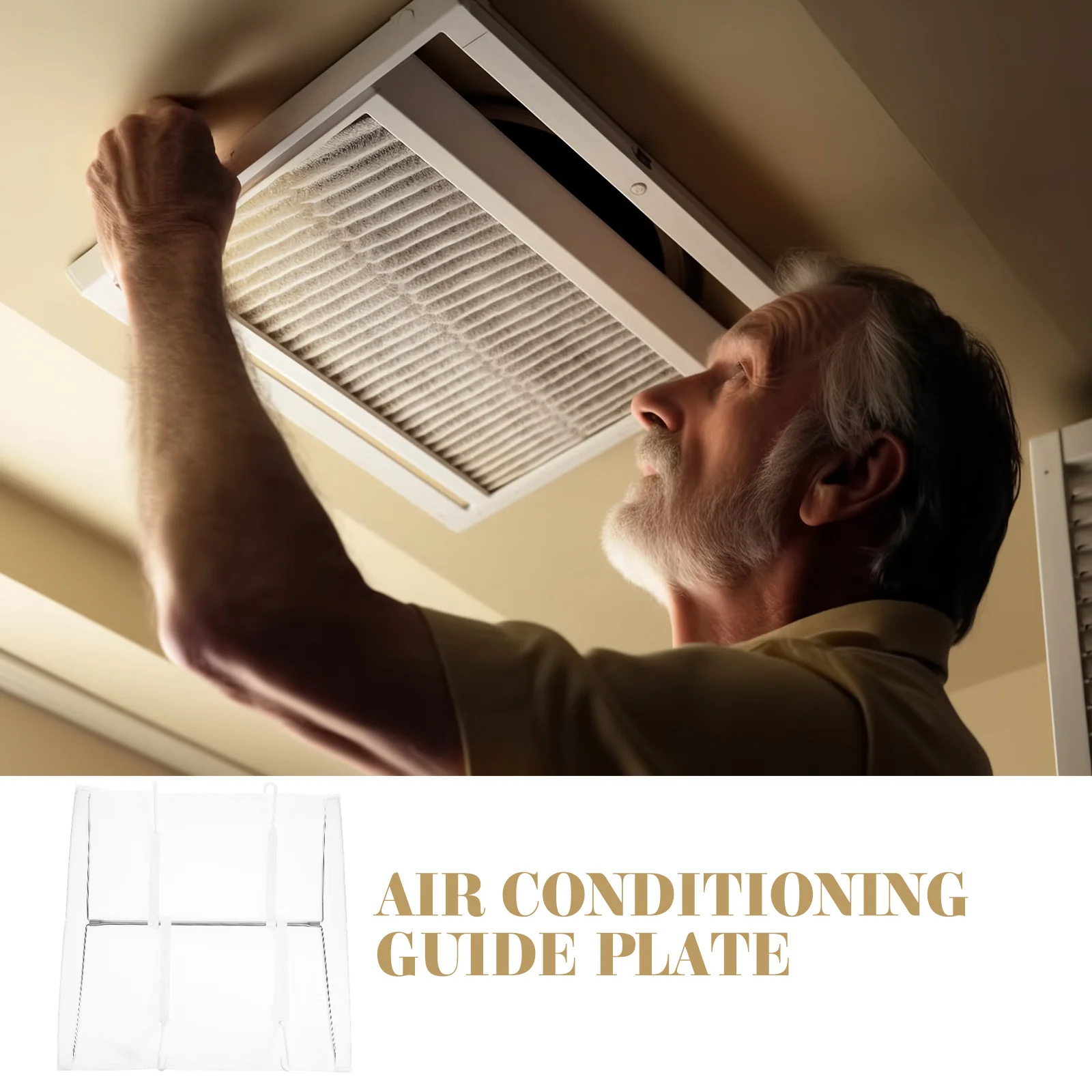 

Air Conditioner Vent Deflector Sturdy No Drill Installation Easy Wind Diverter For Home Office Bedroom Ceiling