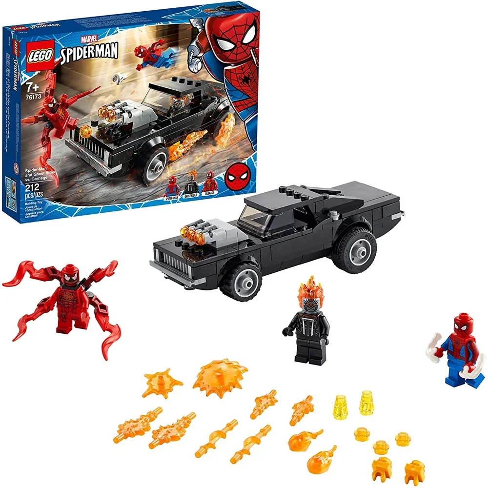 LEGO Marvel Spider-Man: Ghost Rider vs. Carnage 76173 Collectible Building Toy for Kids, New 2021 (212 Pieces)