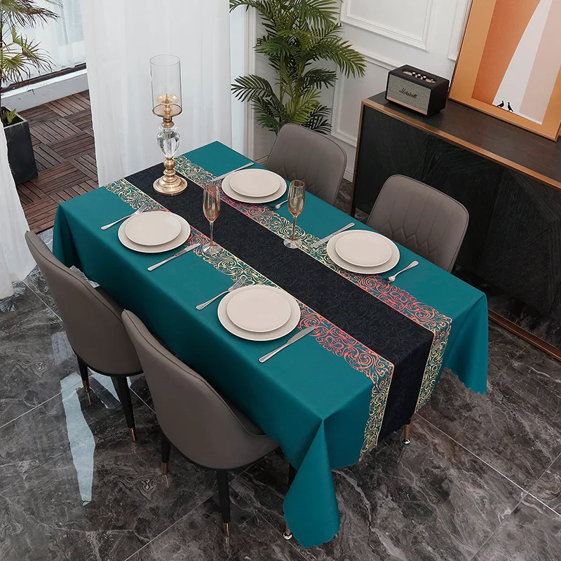 Manteles rectangulares impermeables con estampado de simplicidad nórdica para decoración de mesa y fiesta, manteles de
