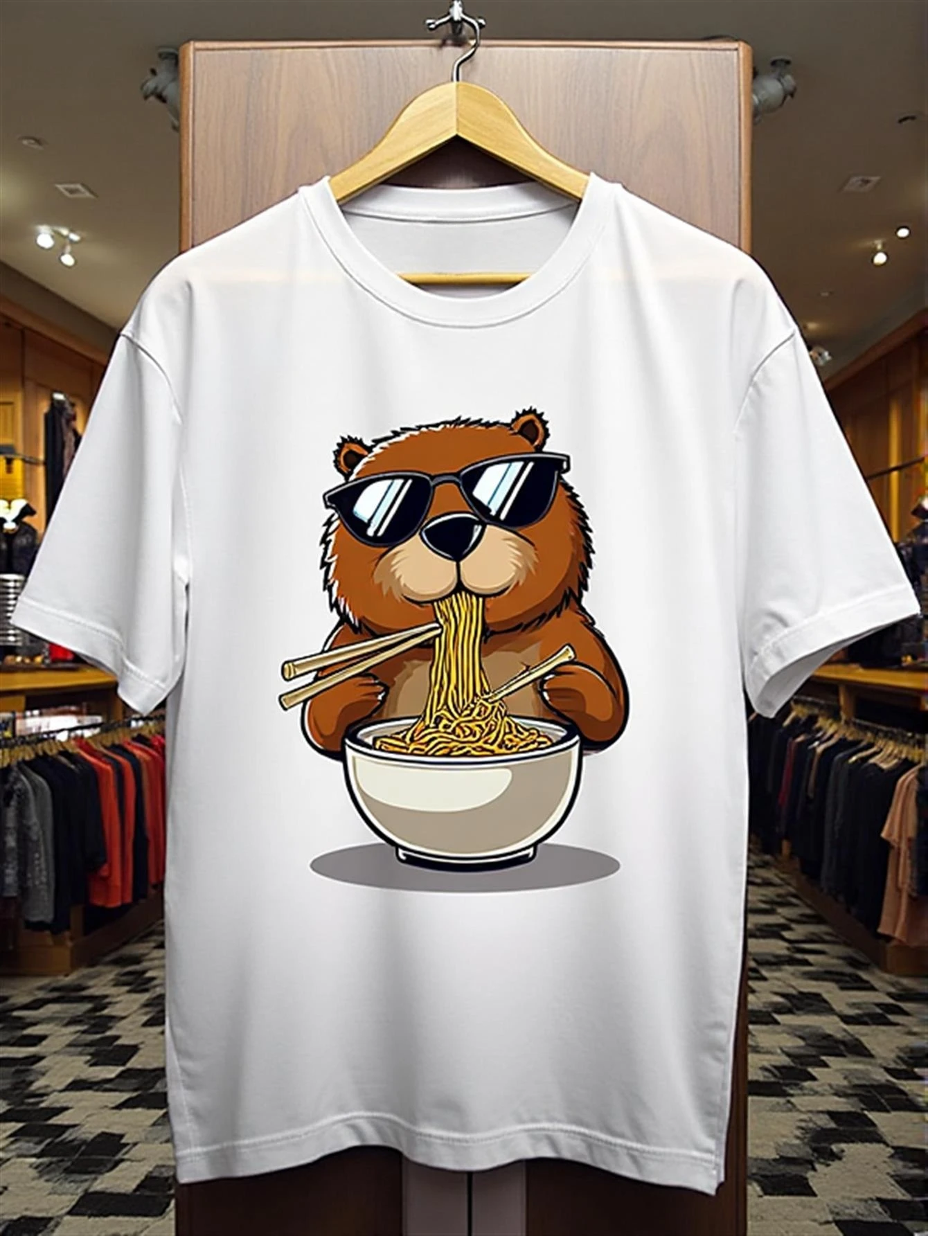 

Sunglasses Cute Pet Graphic Printing Summer Autumn Winter Cotton Men's and Women's T-shirts Short Sleeves Luxury Outdoor Sports