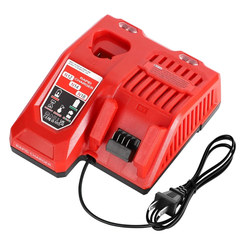 

ALASICKA M12-18FC Rapid Charger Compatible with For Milwaukee M-18/M12 12V Lithium Batteries Multi-Port Lithium Battery Charger