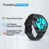 TicWatch Pro 5 Wear OS Smartwatch Built 100+ Sports Modes 5ATM Water-resistance Compass NFC and 80Hrs Battery Life for Android