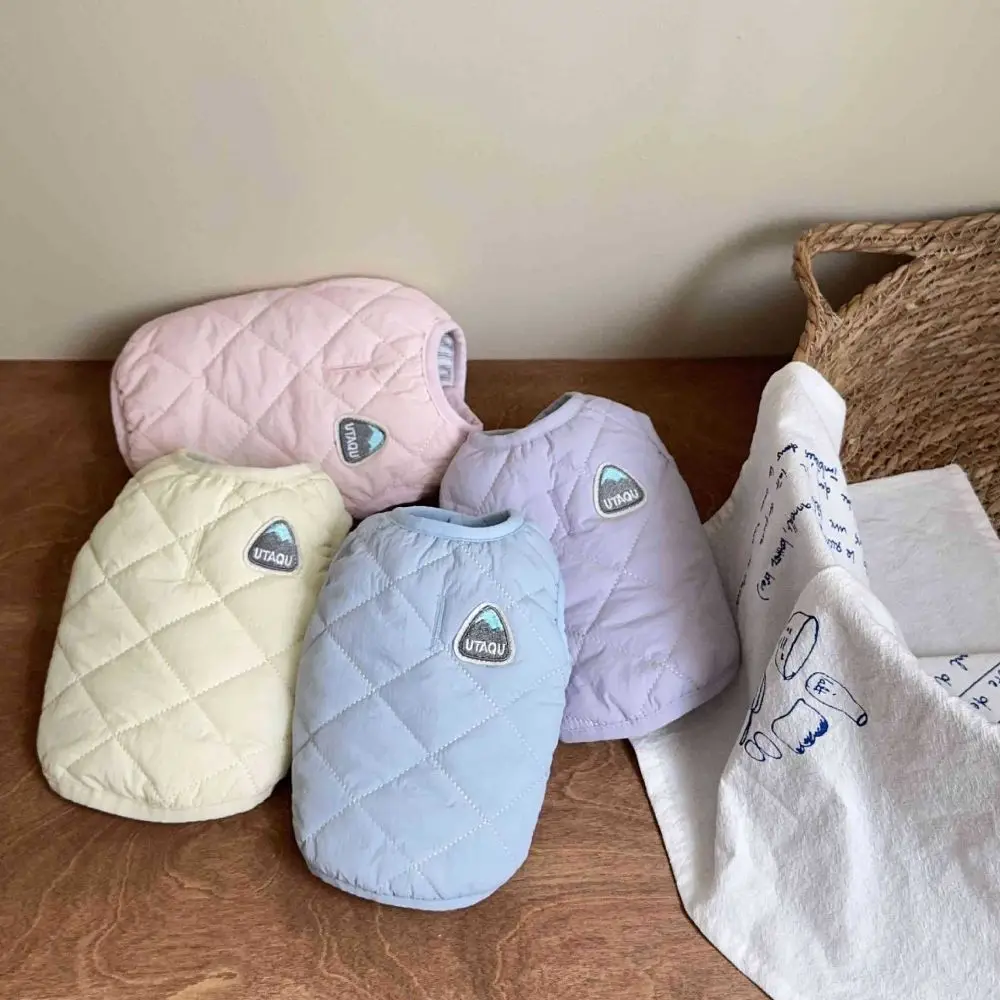 Durable Lightweight Pet Vest Cotton Padded Quilted Pet Clothing Snap Button Closur Sleeveless Pet Jacke Daily
