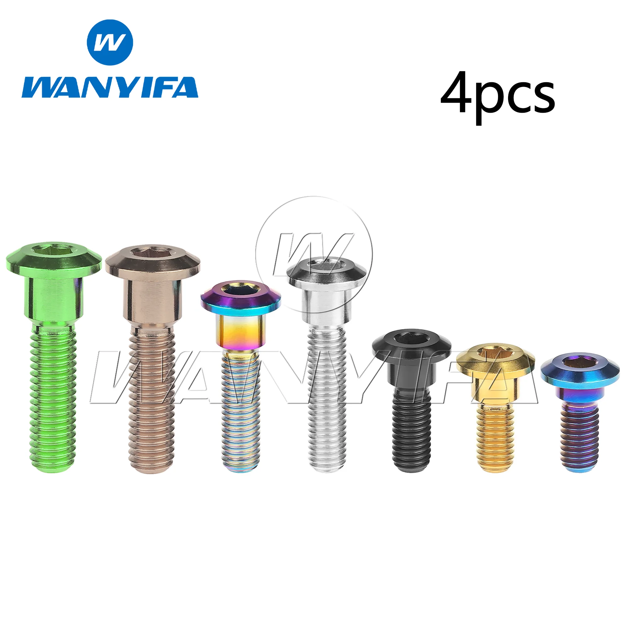 

Wanyifa Titanium Bolt M8x20/22/25/30/33/35/40mm Hex Head Screws for Kawasaki Motorcycle Brake Disc 4pcs