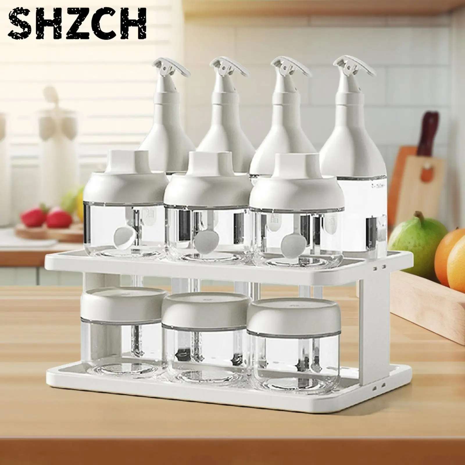2-Tier Metal Spice Rack Organizer, Heavy Duty Cabinet Shelf for Cups & Dishes, Non-Slip Kitchen Tabletop Storage Rack Case