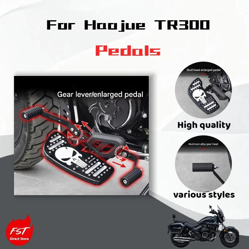 

For Haojue TR300 Adjustable Front & Rear Gear Shift Lever & Enlarged Foot Peg Accessories