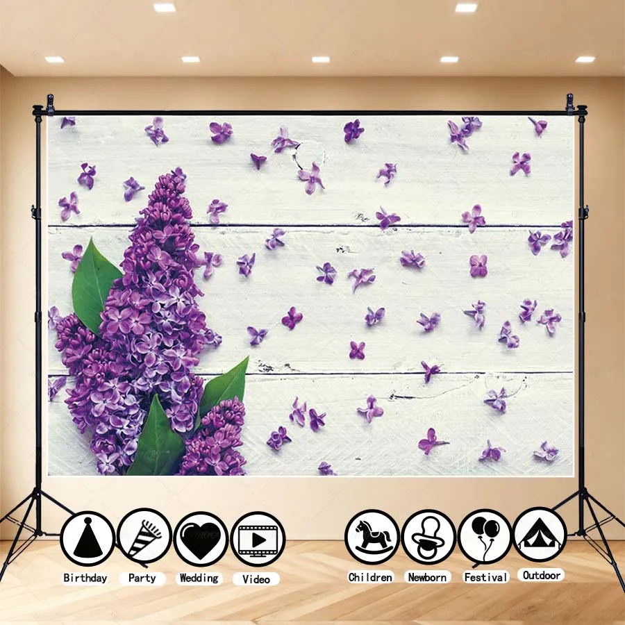 MOON.QG خلفيات لوحة خشبية للصور الزهور لوح الربيع خلفية الطفل اكسسوارات الديكور حفلة ملصق الجدار