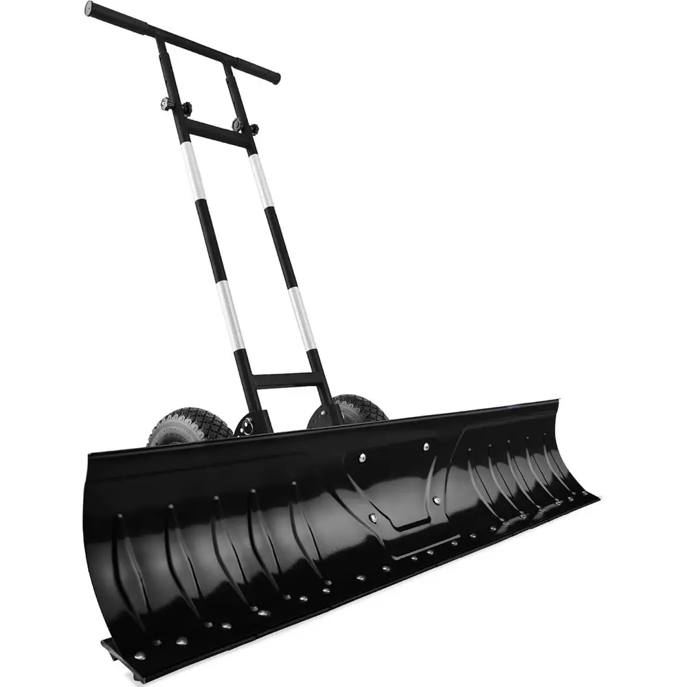 

Dual Wheel Snow Shovel with Adjustable Handle and Angle for Efficient Snow Removal