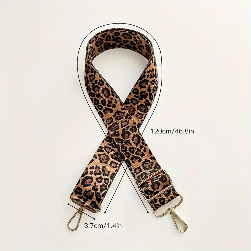 Leopard Pattern Adjustable Strap, Removable Replacement Belt, Purse Colorful Wide Guitar Strap