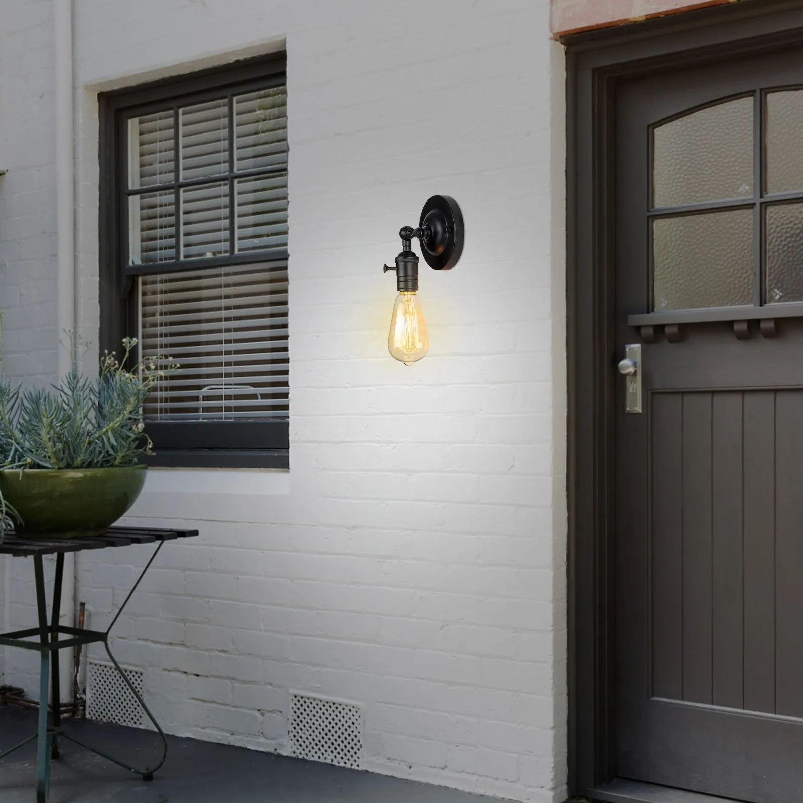 

Adjustable Rotatable Sconces -Saving Bathroom Vanity Light Fixtures Black Wall Lamps For Bedroom Hallway Mirror