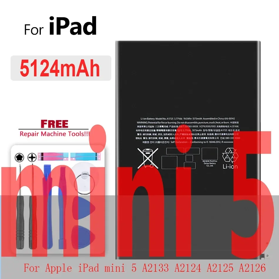 A1315 A1546 A1376 A1389 A1389 Tablet Battery For iPad 1 2 3 4 mini 1 mini4 5 Battery A1403 A1416 A1395 A1396 A1538 Mini3 A1512