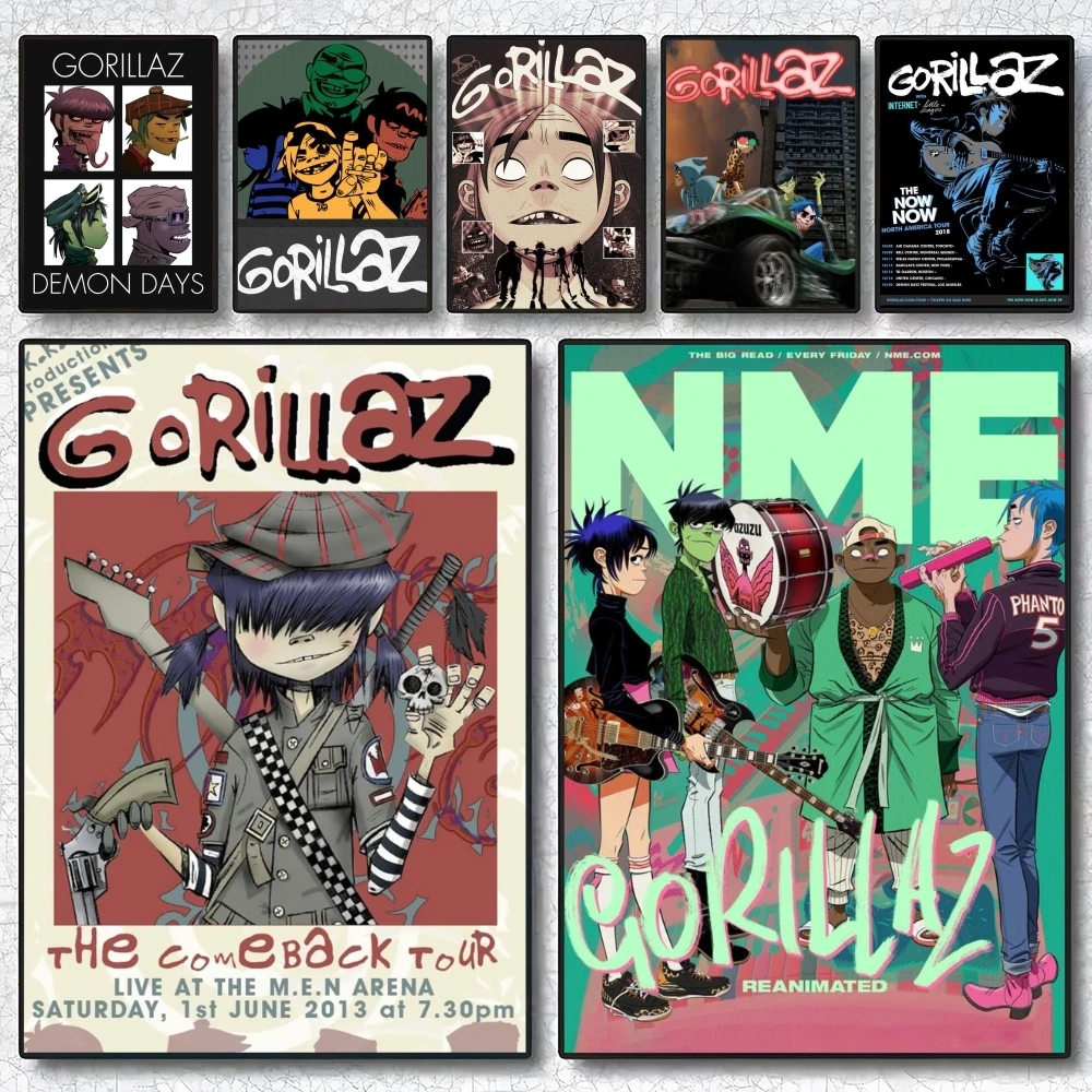

Cool Band G-Gorillaz Poster Holiday Gifts Designed For Home Restaurant Office Space Corridor Wall Art