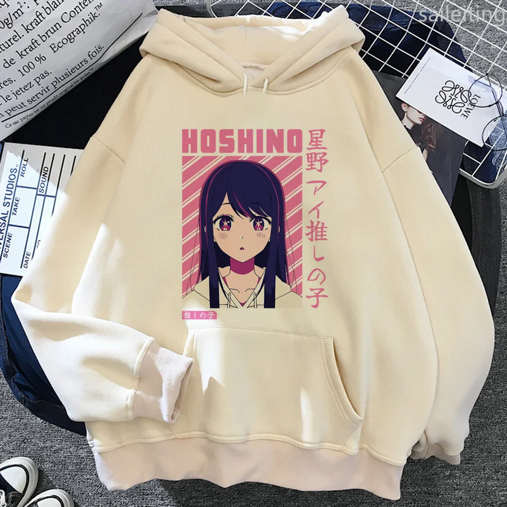 اليابان أنيمي Oshi No Ko Hoshino Ai لطيف الجرافيك المطبوعة المرأة السائدة هوديس البلوز Harajuku البلوز الملابس الجمالية