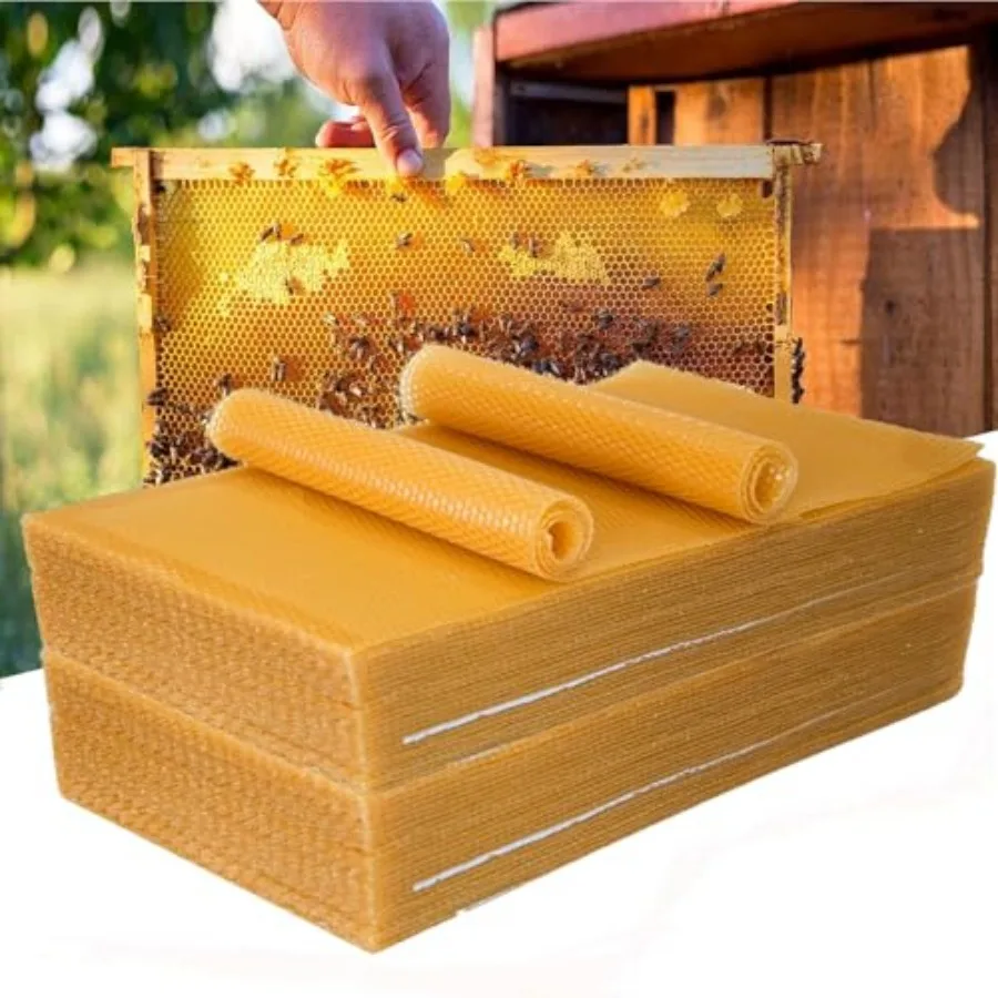 

Beeswax Sheets, Bee Hive Foundation Sheets, Beehive Wax Foundation Sheets, Beeswax Honeycomb Sheets for Beekeeping Candle Makin