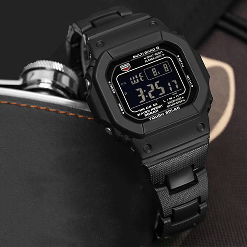 Plastic Steel Watchband for Casio G-SHOCK DW-5600 DW6900 DW9600 GW-M5610 Men Watch Strap Band 16mm High Quality Black Bracelet