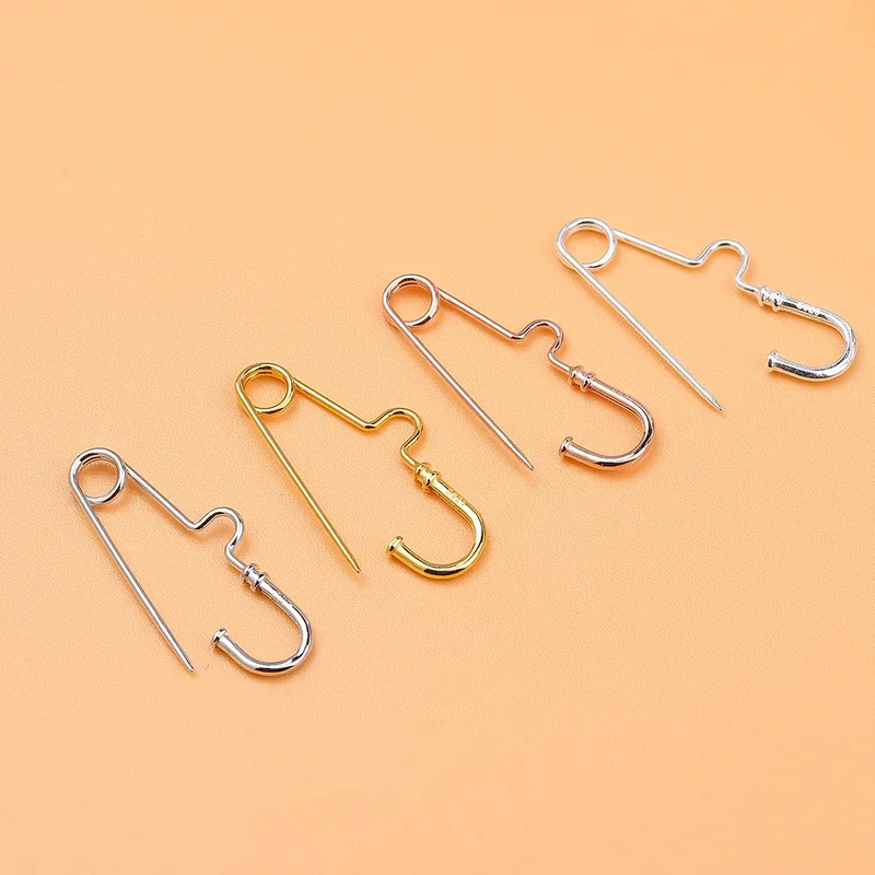 S925 Sterling Silver Pin Connection Buckle Brooch DIY Jewelry Accessories