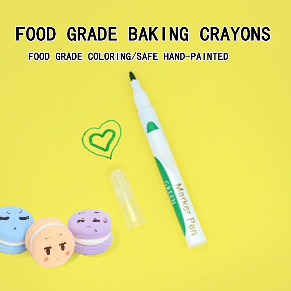Mini Markers Pen For Cake Macarone cookies Decorating Marker Pen Tools Coloring Cake Decorating DIY Draw Non direclty eat!