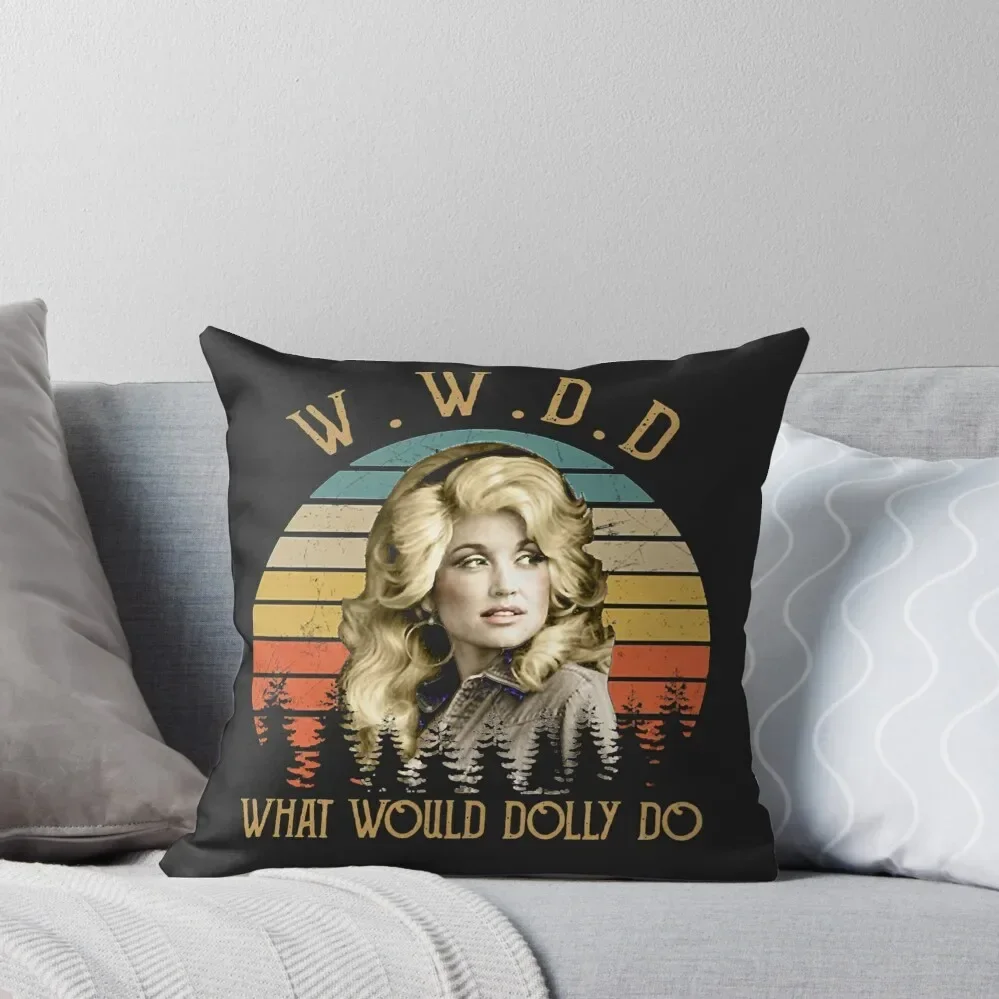 What Would Dolly Do Country Music Retro Style Throw Pillow Pillow Cover Couch Pillows pillow