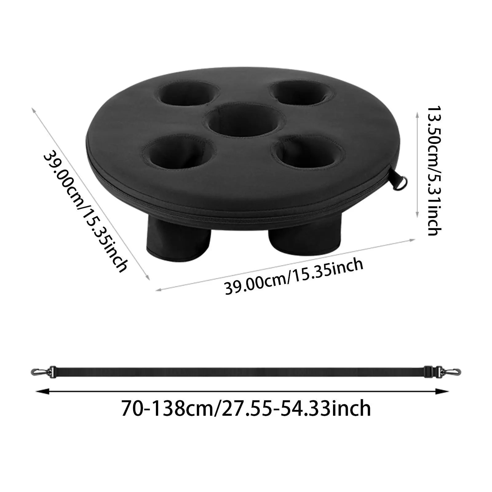 Suporte flutuante para bebidas, bandeja flutuante para bebidas na piscina, 5 copos para festa, banheira, praia