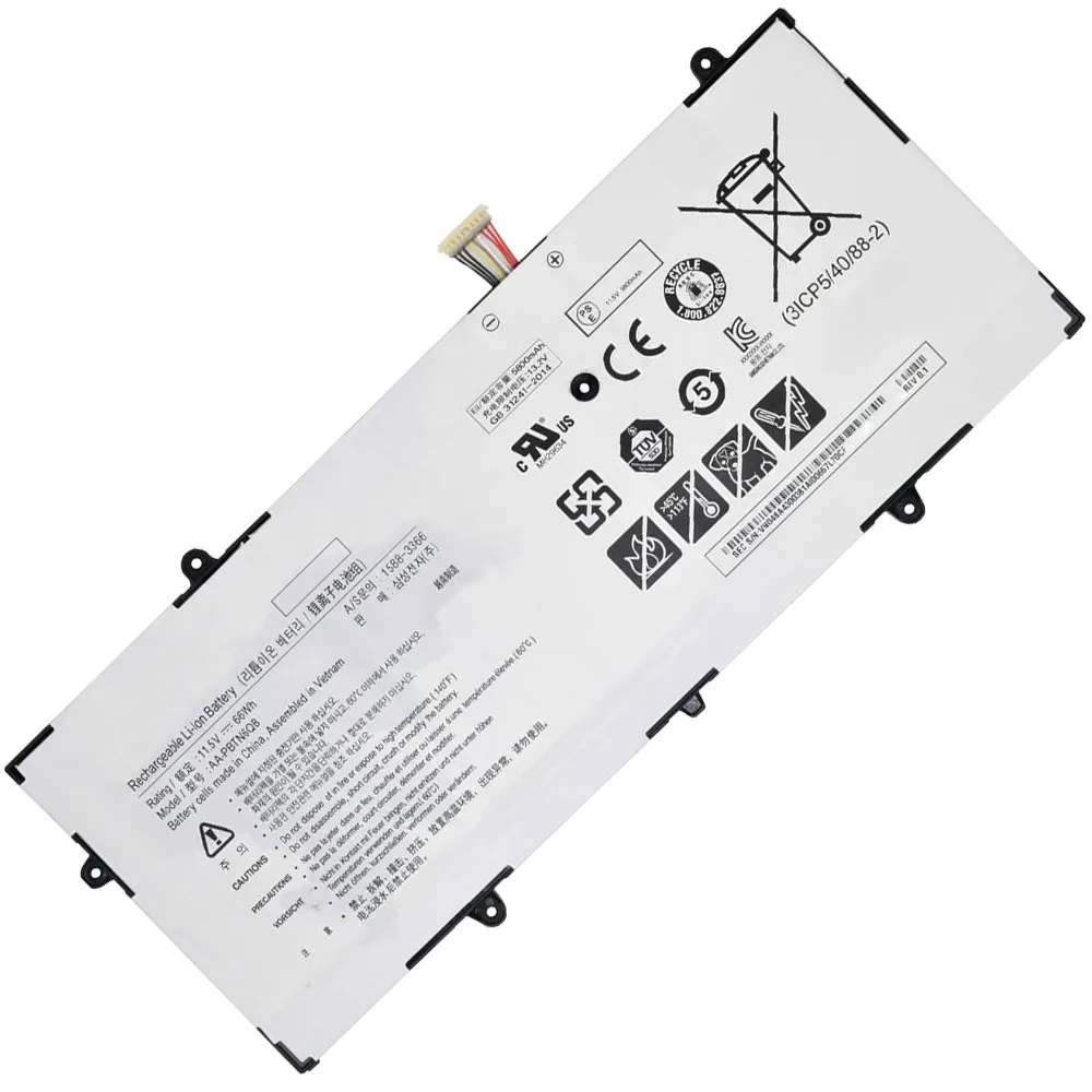 11.5V 66Wh Laptop Battery AA-PBTN6QB  For Samsung  Notebook 9 900X5N NT900X5N-L58L L58R L58SS L58WS NT900X5N-L59SS  NP900X5N