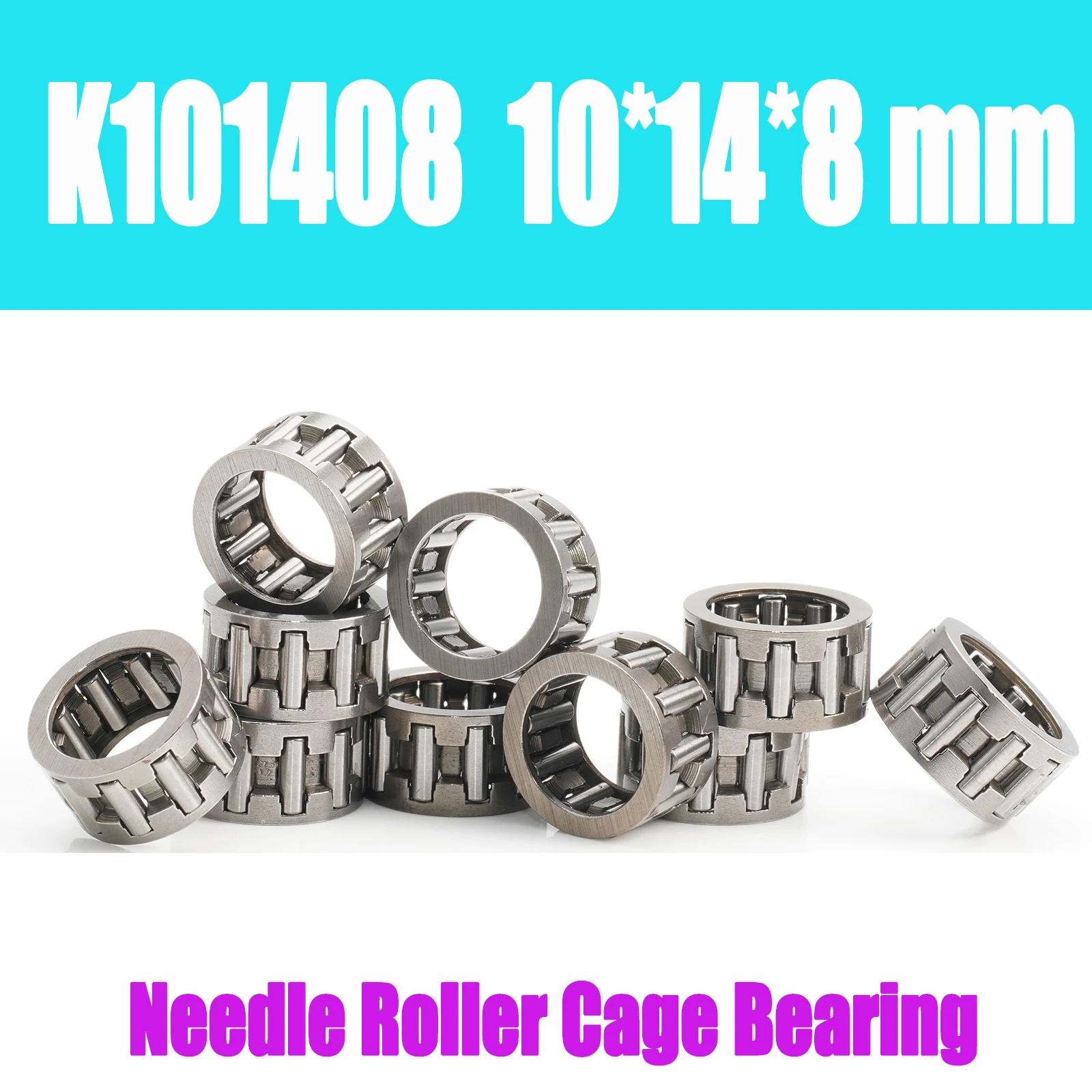 

10PC K101408 Bearing size 10*14*8 mm Radial Needle Roller Cage Assemblies KT10148 Bearings