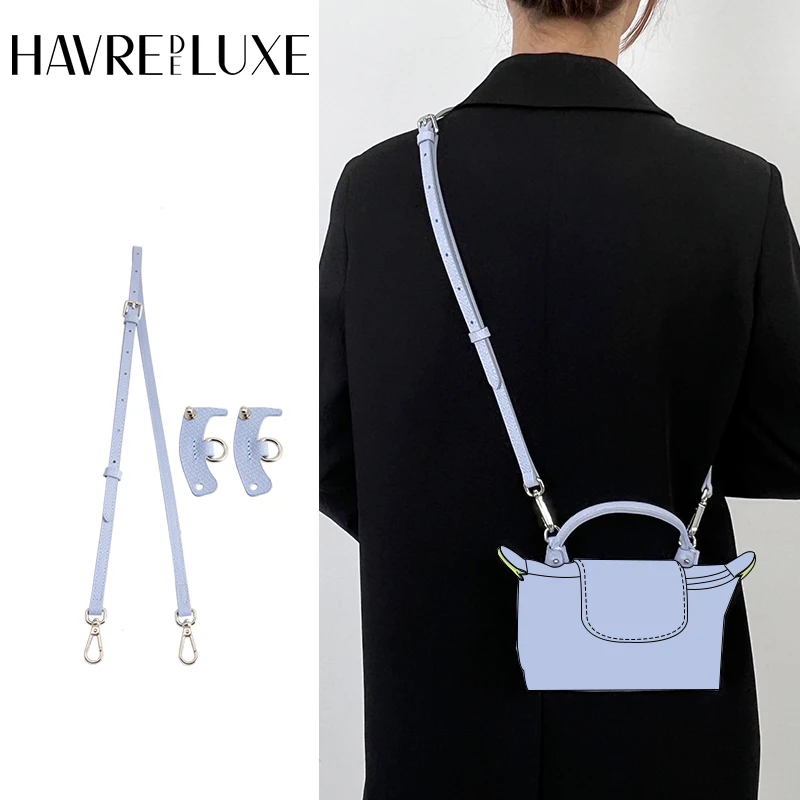 

HAVREDELUXE Bag Strap For Longchamp 롱샴 Mini Bag 2023 New Color For Mini Bag Transformation Messenger Backpack Strap