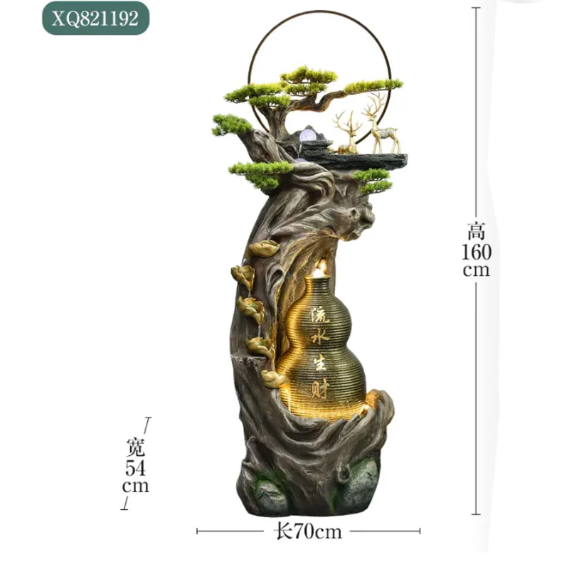 custom.Outdoor Feature Fontaine Soothing Cascading Flowing Curtain Wall Fountain Landscape Orname