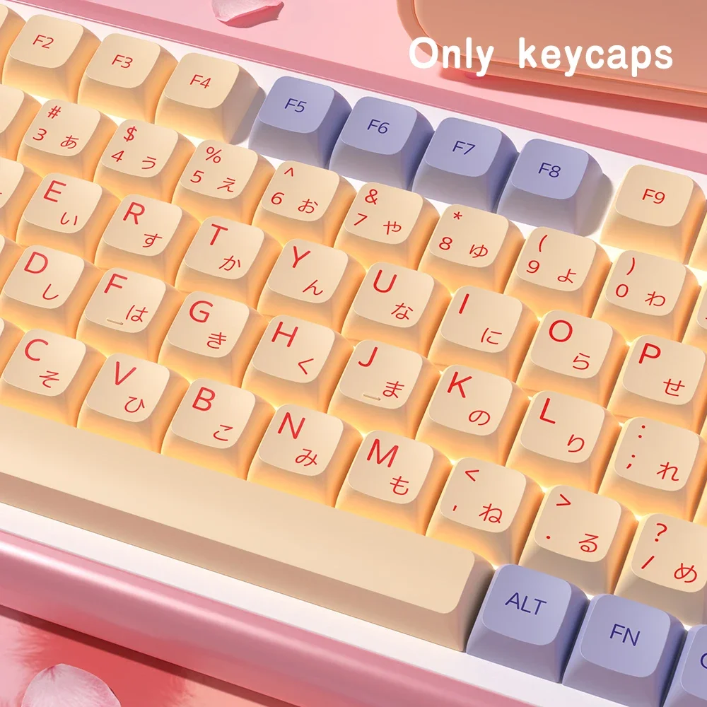 Spanish French Korean Brazilian Japanese Russian keycap Marshmallow PBT XDA Keycaps for Mechanical Keyboard ISO Enter GK61