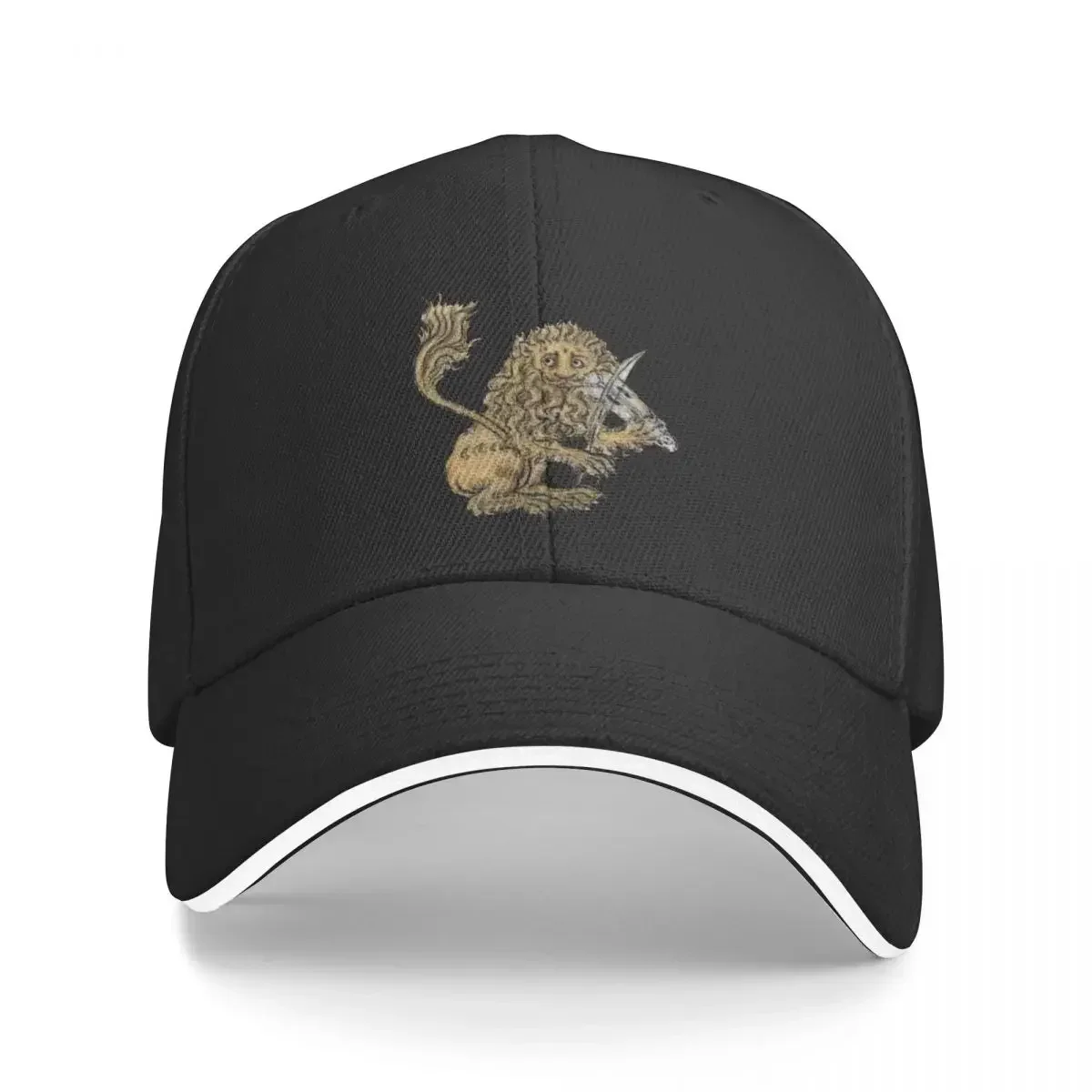 

Medieval Lion Playing Music - Middle Ages Art Baseball Cap custom Hat Golf Women Men's