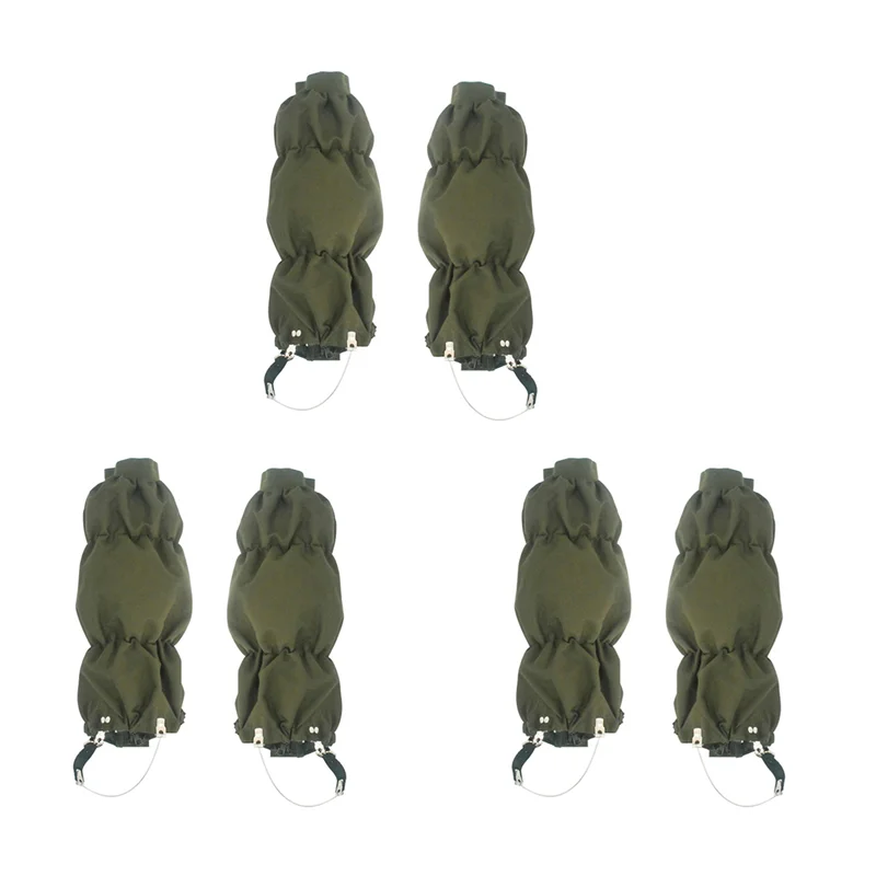 

6X Leg Gaiters Protection For Legs Gaiter For Snake Proof Waterproof Snow Boots Cover Adjustable Legging,Army Green