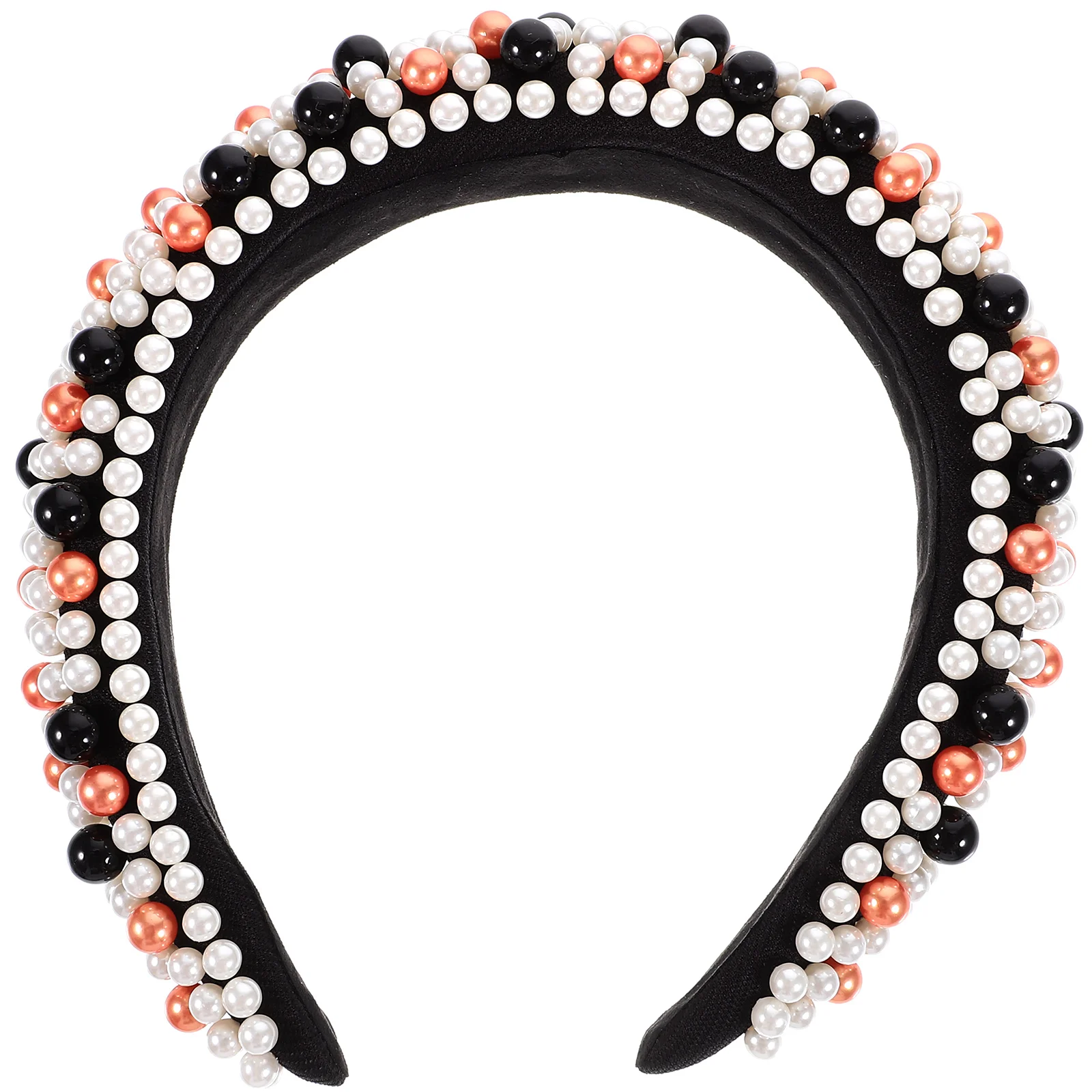 

Pearl Headband Women Delicate Stylish Hair Accessory Party Wide Hairband for Beach Festival Date Hair Decoration
