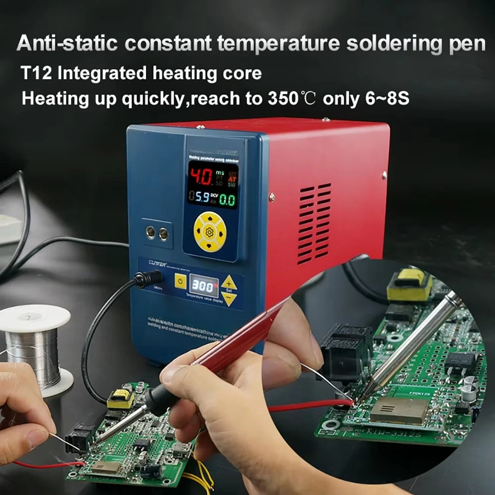 Iron 110V-240V Spot Battery Energy 15KW Spot 812A Spot Storage With 50W Welding Solder T12 Pulse Machine Welder Welder